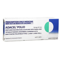 Adacel Polio Vaccine - 0.5 mL, Diphtheria, Tetanus, Pertussis