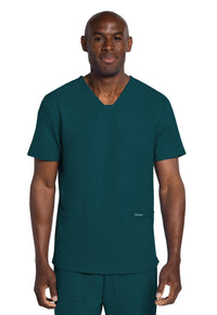 Cherokee Originals Ultra CK784A Mens Elevation 2-Pocket Mens Scrubs Top Caribbean Blue