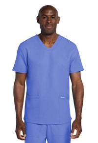 Cherokee Originals Ultra CK784A Mens Elevation 2-Pocket Mens Scrubs Top Ciel