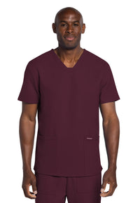 Cherokee Originals Ultra CK784A Mens Elevation 2-Pocket Mens Scrubs Top Wine