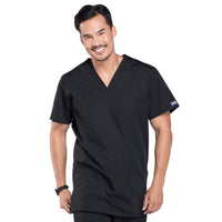 Cherokee Workwear 4876 Scrubs Top Unisex V-Neck Black