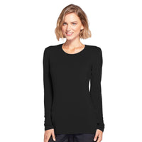 Cherokee Workwear 4881 Underscrubs Womens Long Sleeve Knit Tee Black