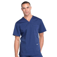 Cherokee Workwear Professionals WW695 Scrubs Top Mens V-Neck Navy
