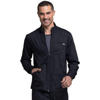 Cherokee Revolution WW320 Scrubs Jacket Mens Zip Front Black