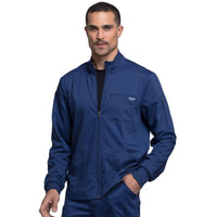 Cherokee Revolution WW320 Scrubs Jacket Mens Zip Front Navy