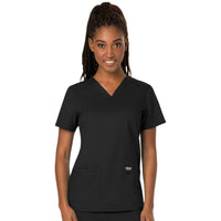 Cherokee Revolution WW620 Scrubs Top Womens V-Neck Black