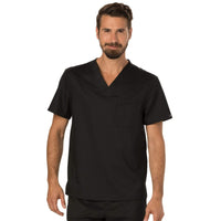 Cherokee Revolution WW690 Scrubs Top Mens V-Neck Black
