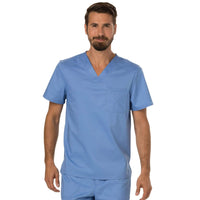 Cherokee Revolution WW690 Scrubs Top Mens V-Neck Ceil Blue