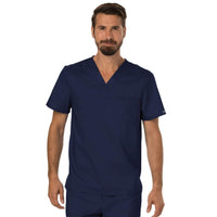 Cherokee Revolution WW690 Scrubs Top Mens V-Neck Navy