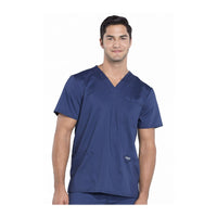 Cherokee Revolution WW670 Scrubs Top Mens V-Neck Top Navy