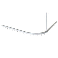 Curtain Track L Shape 2500x1300mm Inc 3 x C/Supports