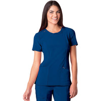 Infinity 2624A Scrubs Top Women's Round Neck Navy