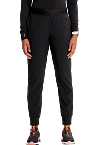 Infinity GNR8 IN122A Mid Rise Jogger Women Scrubs Pant Black