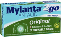 Mylanta 2Go Original Chewable Tablets - Fast Relief for Indigestion