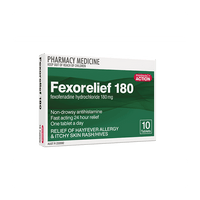Fexofenadine Hydrochloride 180mg Tablets - Allergy Relief